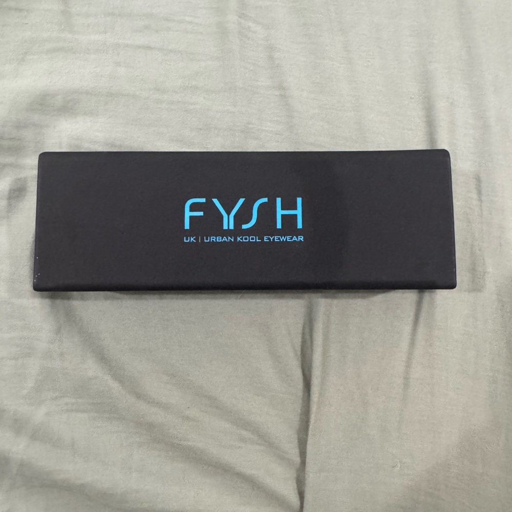 FYSH Black Eyewear Case with Blue Logo